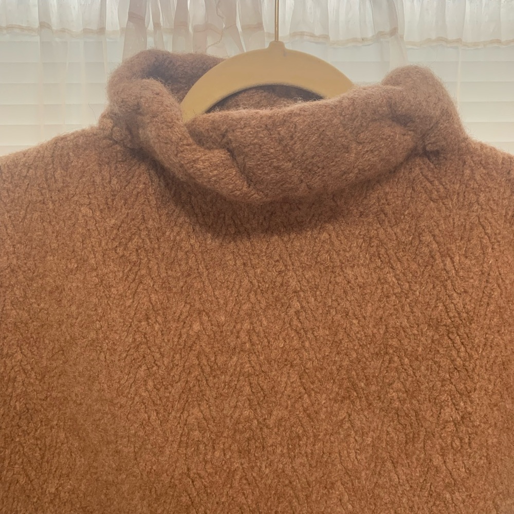 Wool Knit Chevron Pattern Top - image 4